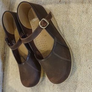 Dansko Brown Mary Jane Clogs